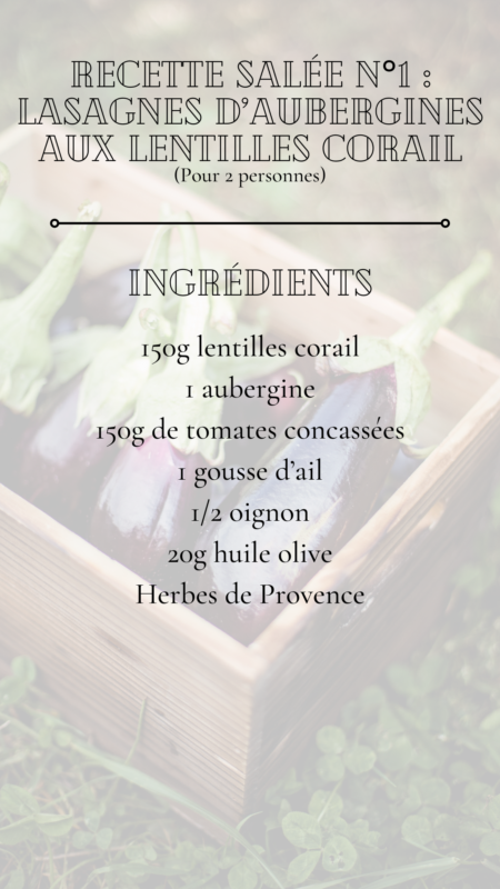 Recette diététique salée N°1