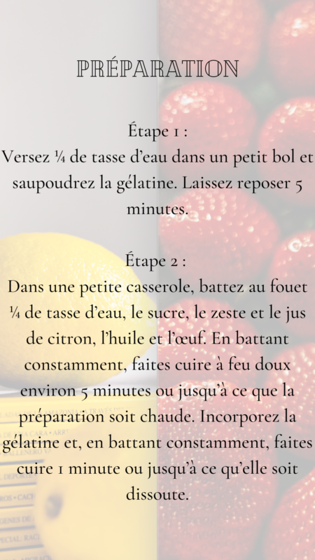Recette diététique sucrée N°1