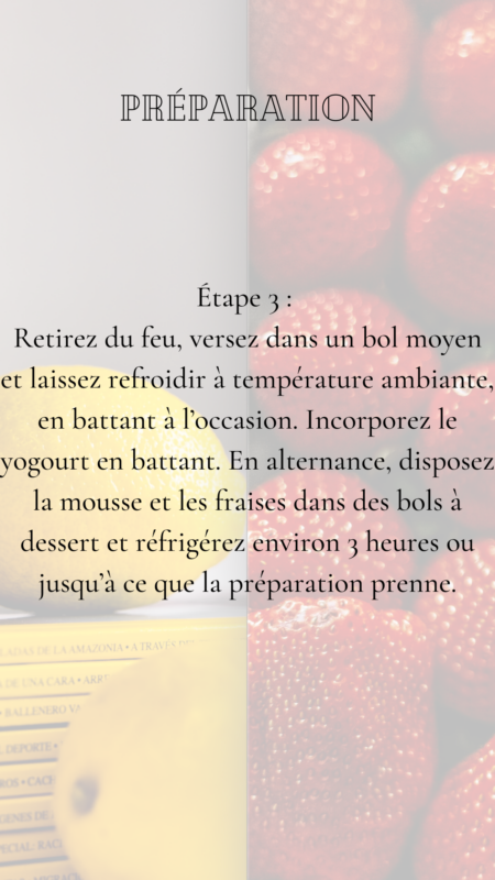 Recette diététique sucrée N°1